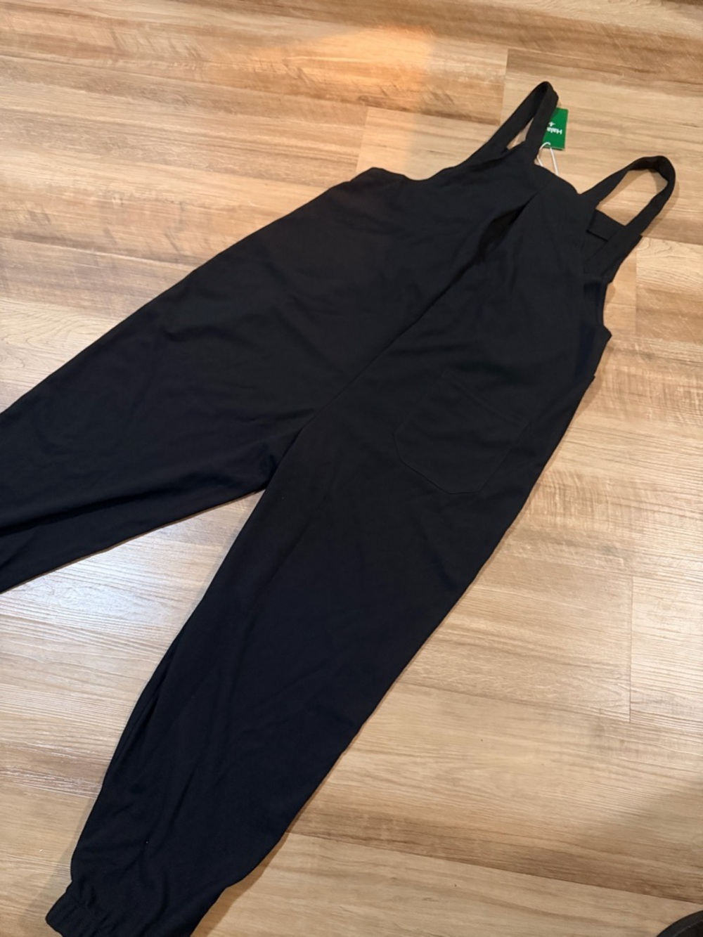 Halara Pockets Waffle Casual Jogger Overalls black size Large NWT - Picture 11 of 12